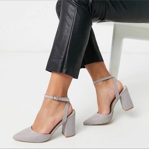 NWOT ASOS Gray Neima Heels by Raid